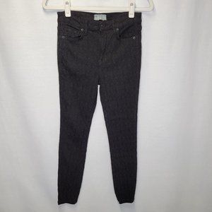 Free People Women's Size 28 Pants Black Textured